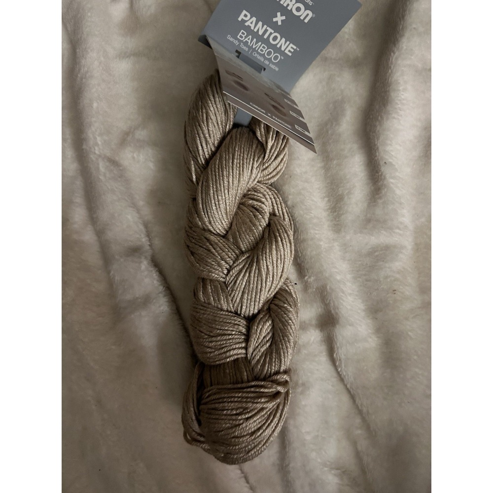Caron X Pantone‎ Bamboo 60% Acrylic 20% Nylon 20% Viscose Yarn NEW Sandy Toes